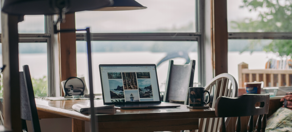 An image of a telework - work from home - setup.